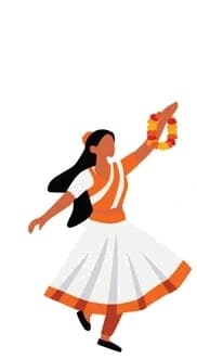 Indian classical dancer performing